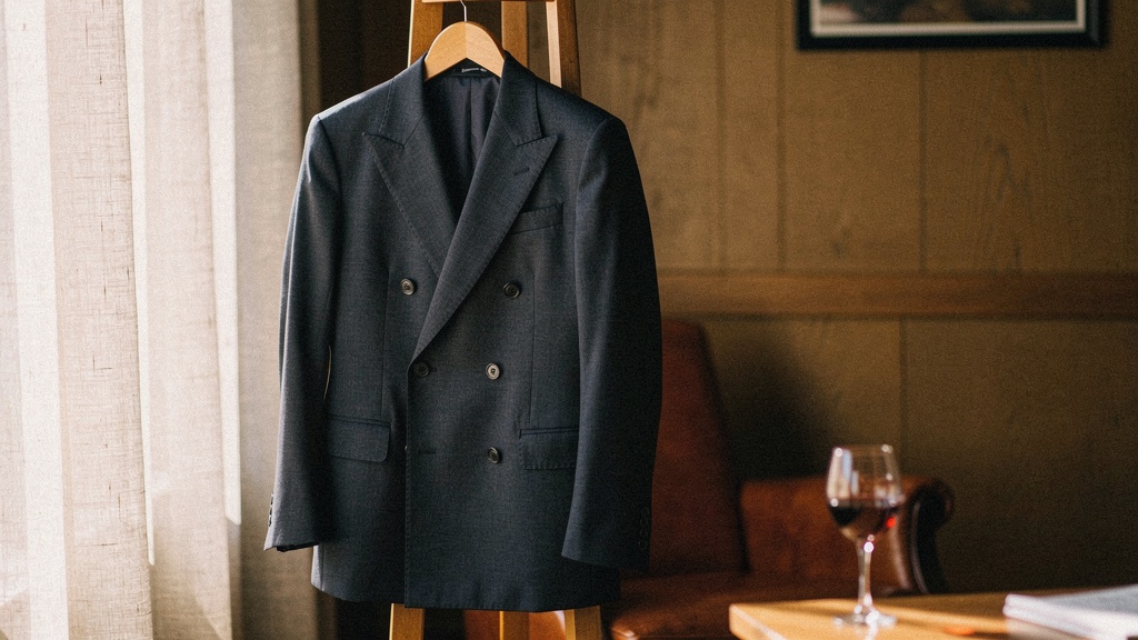 A tailored jacket in soft morning light, Napa Valley